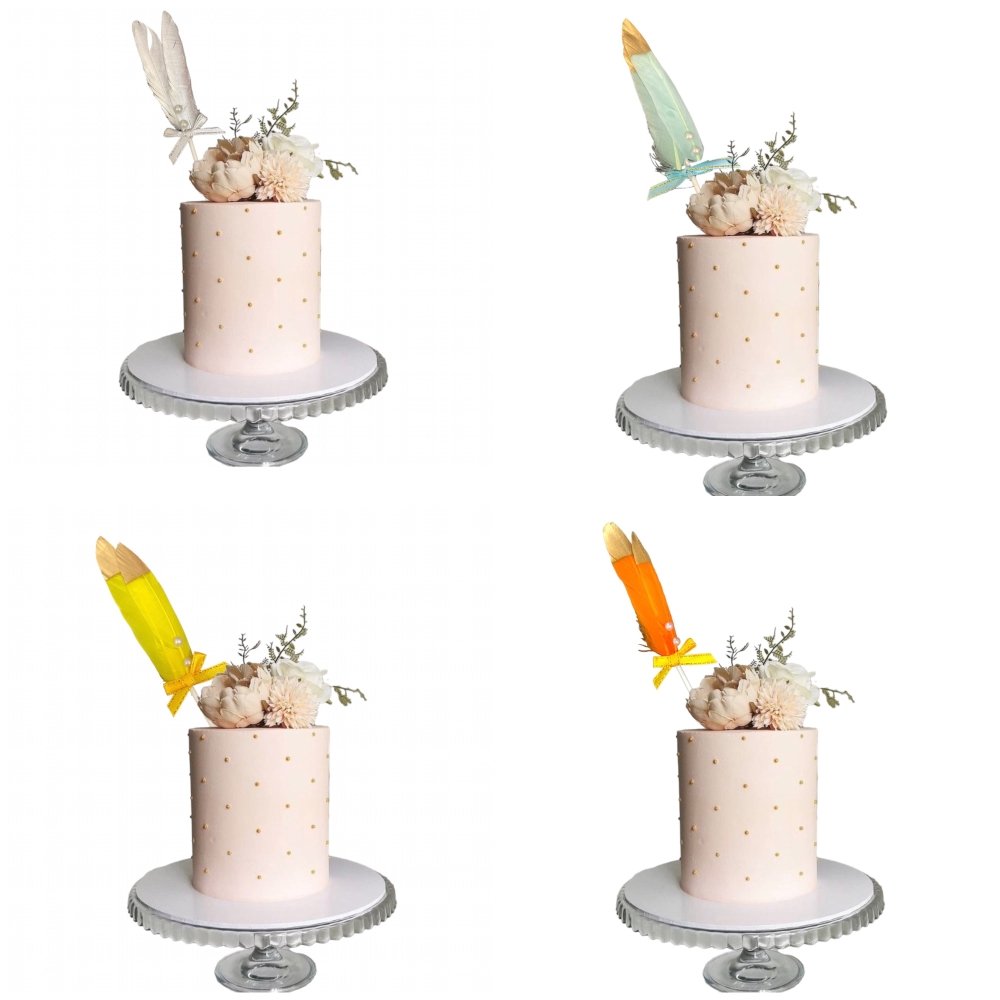 Bakewareind Feather Pearl Decorating Cake Topper - Bakewareindia