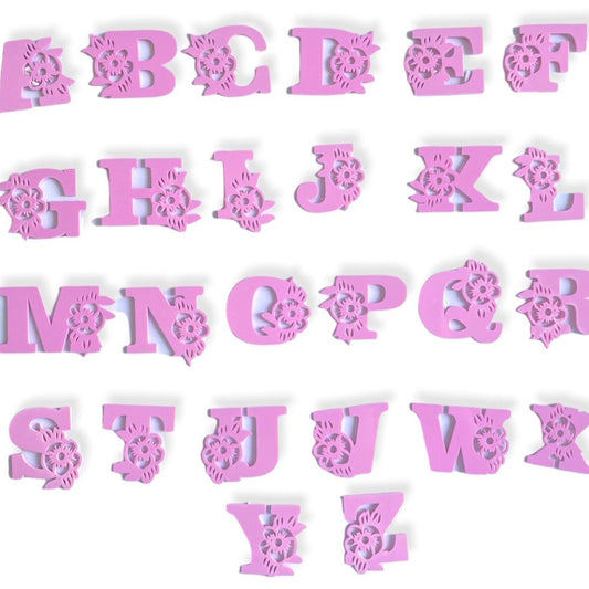 Bakewareind Floral Capital Letters Fondant Cake Stamps Set - Bakewareindia