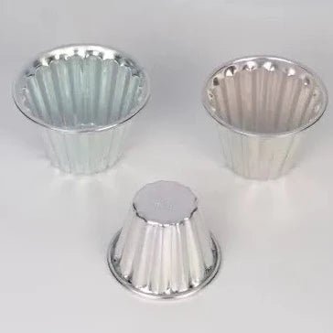 Bakewareind Fluted Jelly Cake Muffin Aluminum Mould ,2pc - Bakeware India