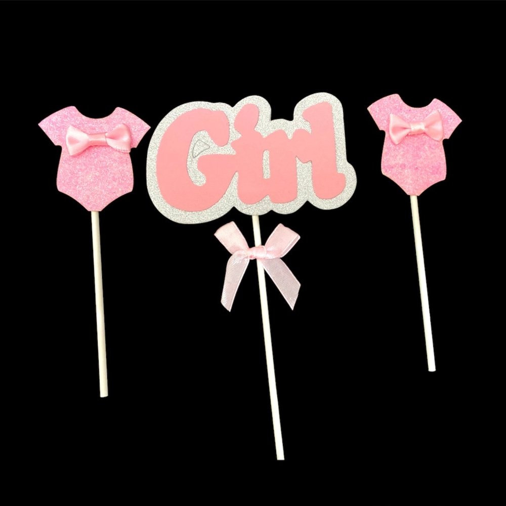Girl Baby Shower Theme Decorating Cake Topper