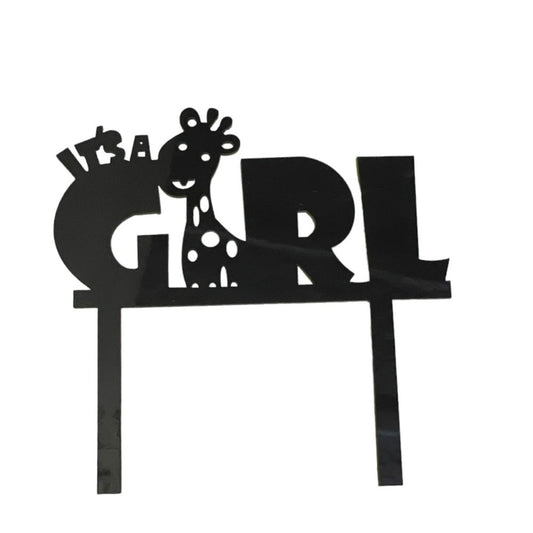 Bakewareind GIRL Birthday Baby Shower Cake Topper - Bakewareindia