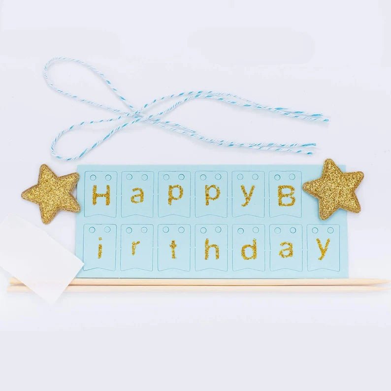 Bakewareind Happy Birthday Banner Decorating Cake Topper - Bakewareindia