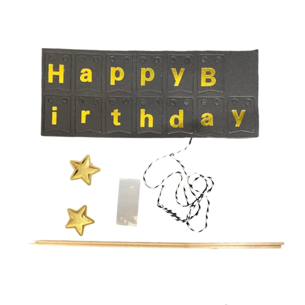 Bakewareind Happy Birthday Banner Decorating Cake Topper - Bakewareindia