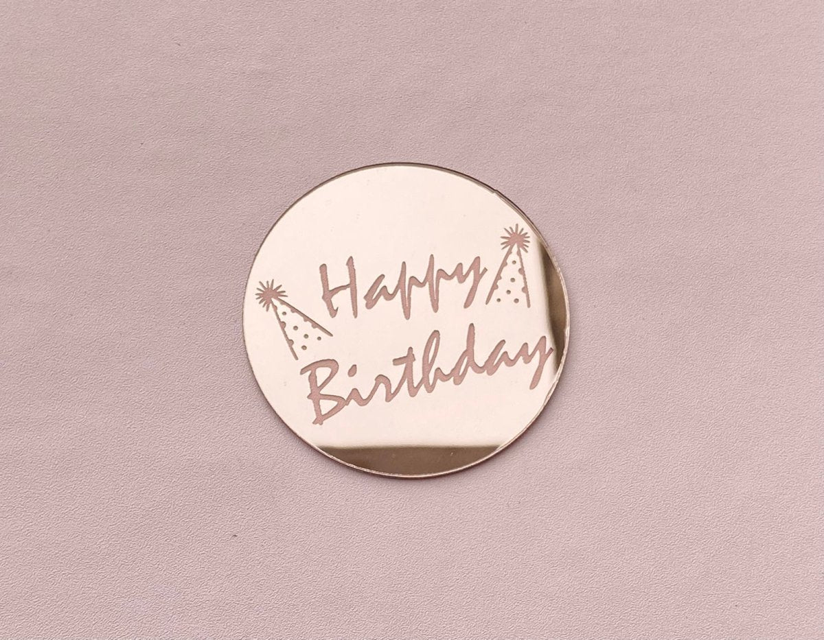 Bakewareind Happy Birthday Coin Toppers,10pc Pack - Bakewareindia
