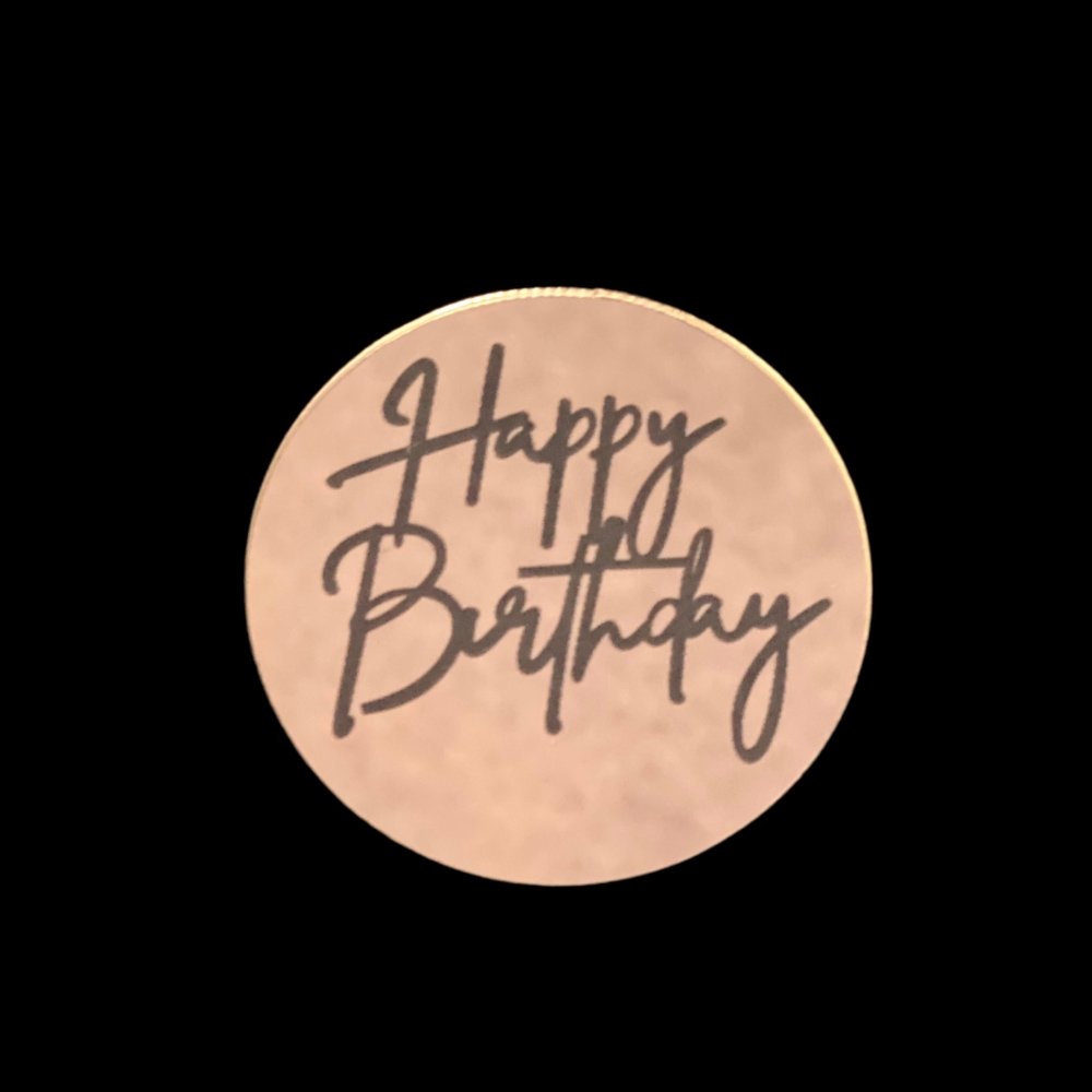 Bakewareind Happy Birthday Disc Coin Topper For Cake Decorating 10pcs - Bakewareindia