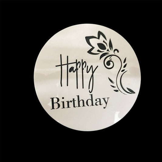 Bakewareind Happy Birthday Flower Embosser Stamp - Bakewareindia