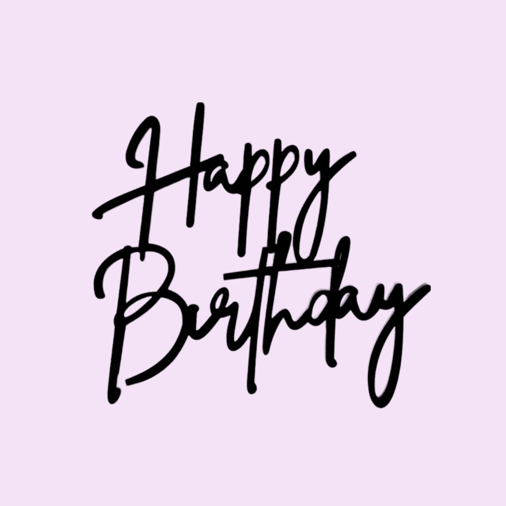 Bakewareind Happy Birthday Tag Cake Topper