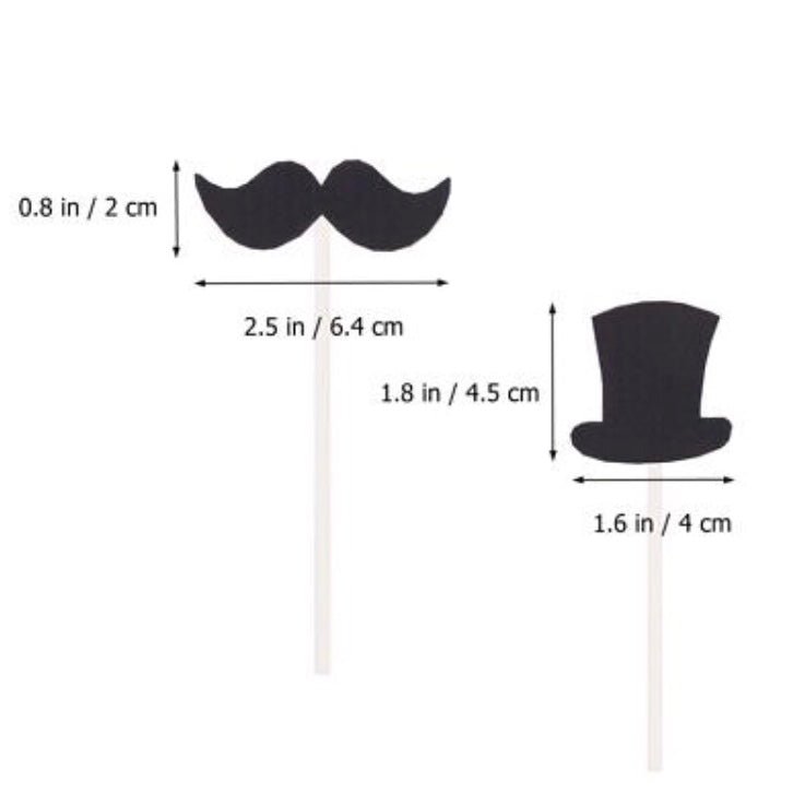Hat Mustache Decorating Cake Topper - Bakeware India