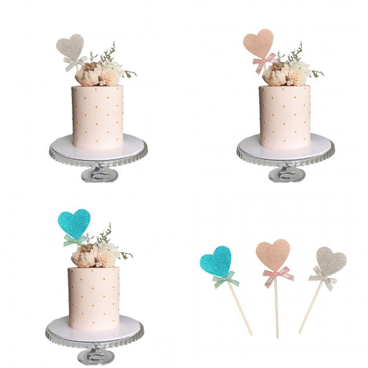 Bakewareind Heart Stick Decorating Cake Topper - Bakewareindia