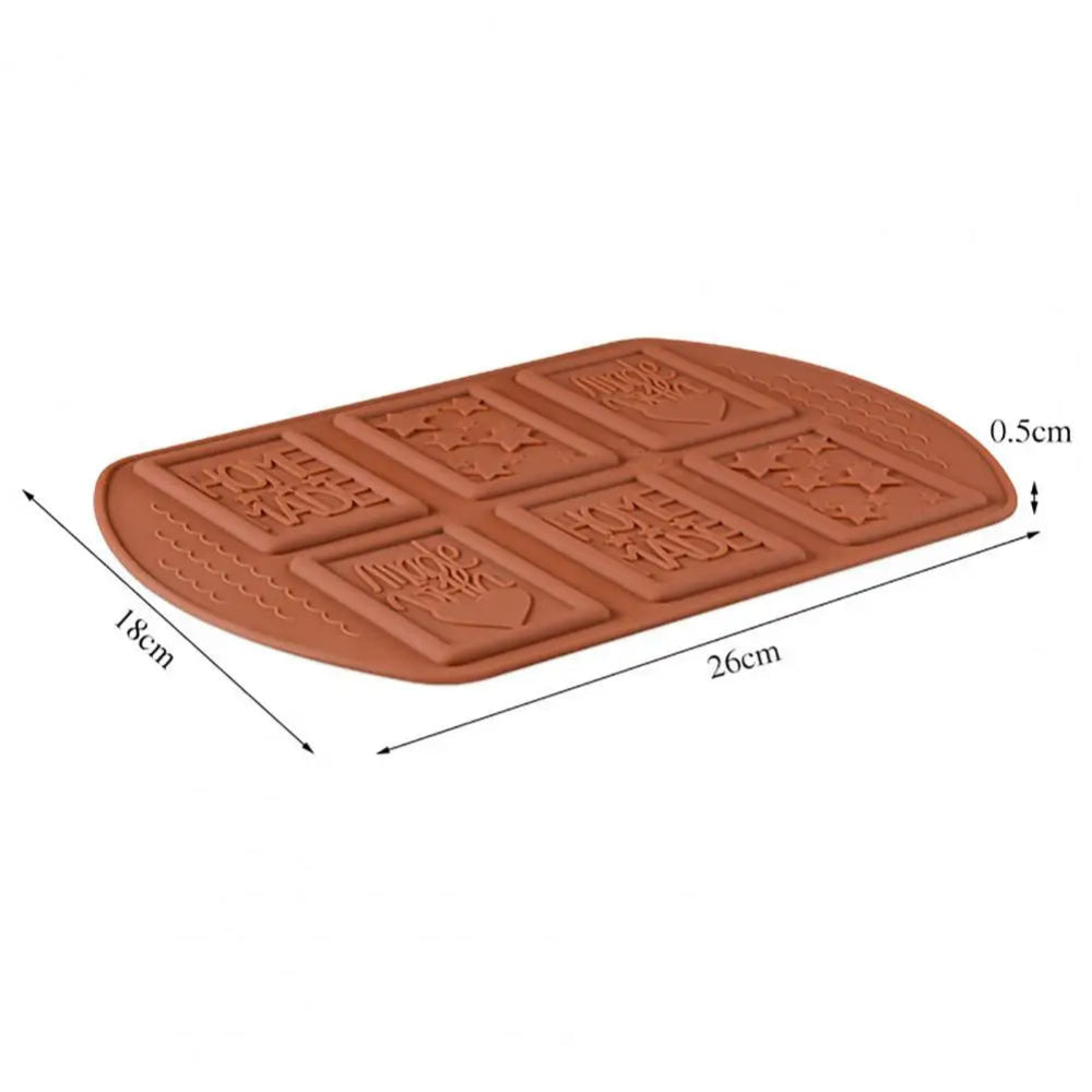 Bakewareind Homemade Heart Star Chocolate Bar Mold Silicone Chocolate Tablet Mould , 6 cavity - Bakewareindia