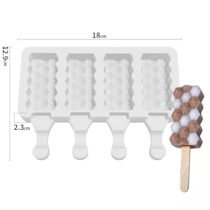Bakewareind Honeycomb Cakesickle Silicone Mould - Bakewareindia