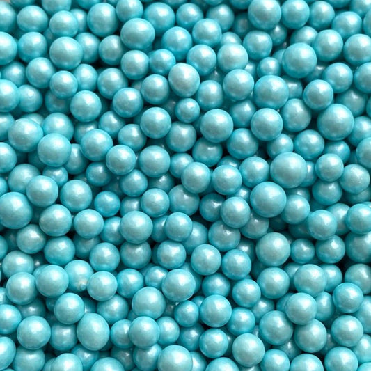 Bakewareind Ice Blue Pearls Edible Sprinkles Veg,100gram - Bakewareindia