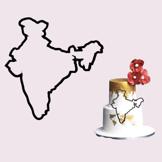 Bakewareind Indian Map Happy Independence Cake Topper - Bakewareindia