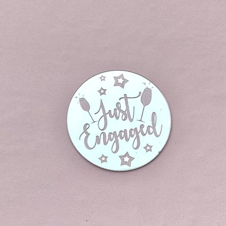 Bakewareind Just Engaged Coin Toppers,10pc Pack - Bakewareindia