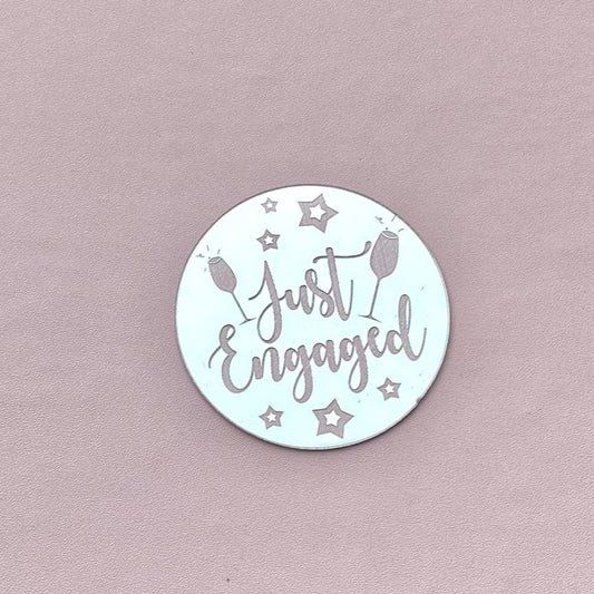 Bakewareind Just Engaged Coin Toppers,10pc Pack - Bakewareindia