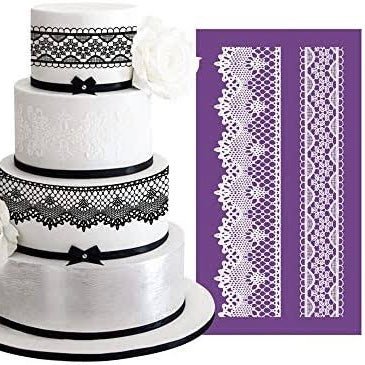 Bakewareind Lace Border Mesh Cake Decorating Stencil - Bakewareindia