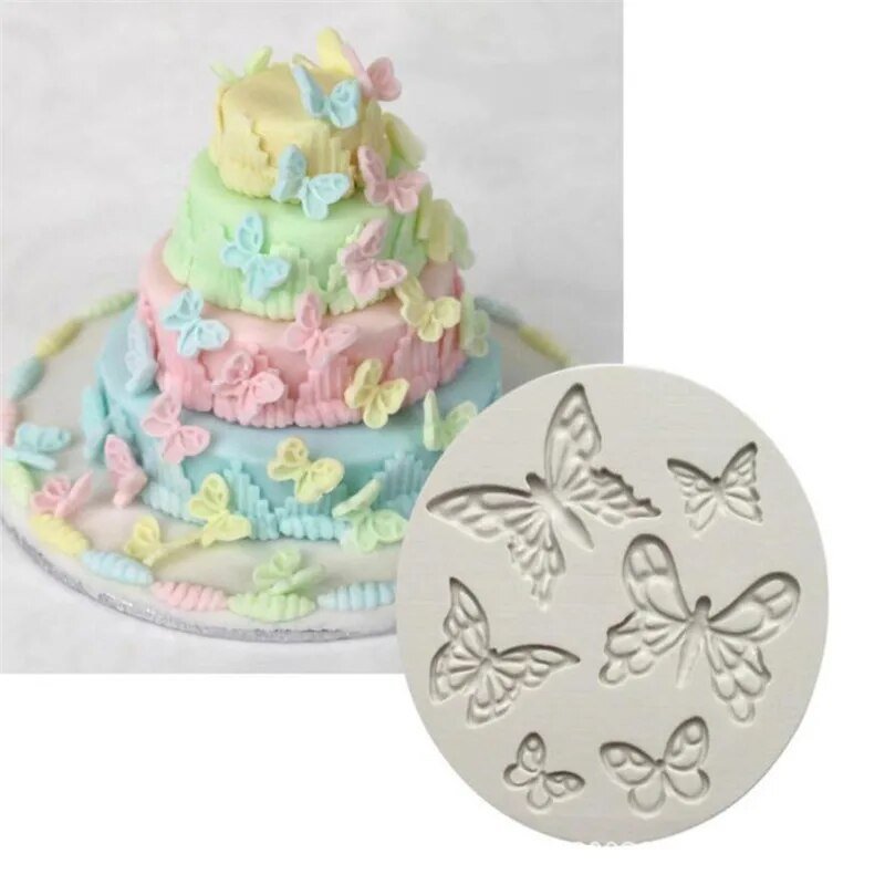Bakewareind Lace Butterfly Shaped Fondant Cake Mold Lace Pattern Border Silicone Molds - Bakewareindia