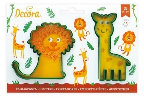 Bakewareind Lion Giraffe Animal SugarCraft Cookie Fondant Cake Cutter Set,2Pc - Bakewareindia