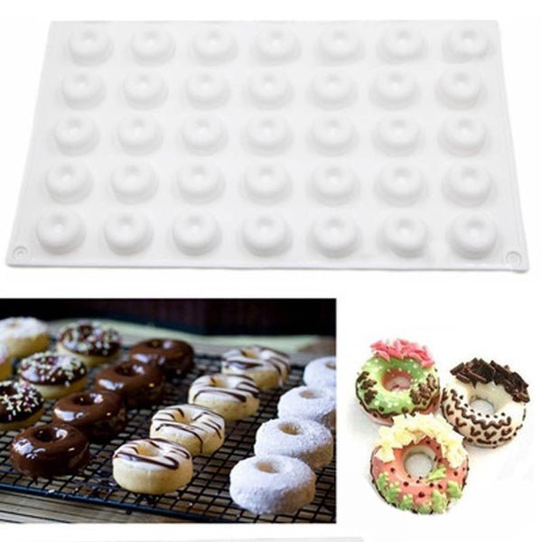 Bakewareind Micro Savarin Donut Entremet Silicone Cake Mould ,35 cavity - Bakewareindia