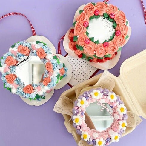 Bakewareind Mirror Selfie Cake Plates,Round disc - Bakewareindia