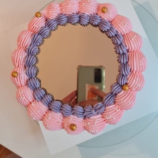 Bakewareind Mirror Selfie Cake Plates,Round disc - Bakewareindia