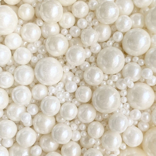 Bakewareind Mix White Pearls Sprinkles Edible,100gram - Bakewareindia