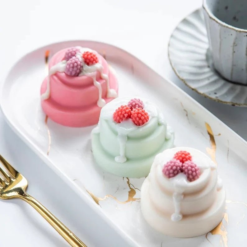 Bakewareind Mulberry Fondant Chocolate Cake Silicone Mould, 5 cavity - Bakewareindia