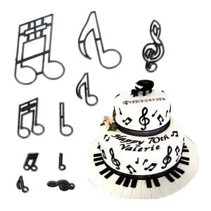 Bakewareind Music Note Theme Silhouette Cookie Fondant Cutter Set - Bakewareindia