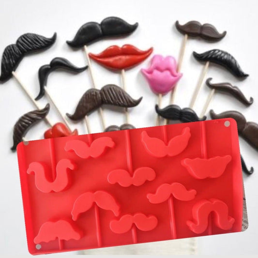 Bakewareind Mustache Lollipop Silicone Mould - Bakewareindia