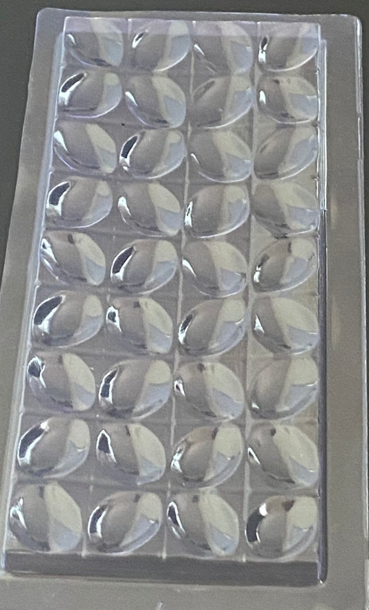 Bakewareind Oval Chocolate Pvc Mould,18 Cavity - Bakewareindia