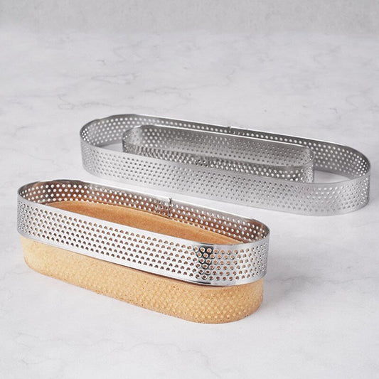 Bakewareind Oval Perforated Tart Rings 6pcs - Bakewareindia