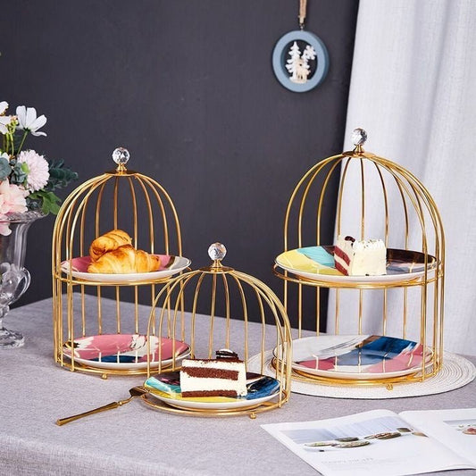 Bakewareind Party Cage Combo Cake Stand, 3pcs - Bakewareindia
