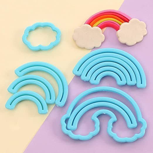 Bakewareind Rainbow Cake Fondant Cutter Set - Bakewareindia