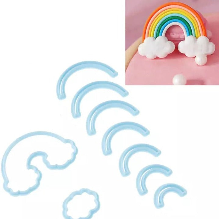 Bakewareind Rainbow Cake Fondant Cutter Set - Bakewareindia