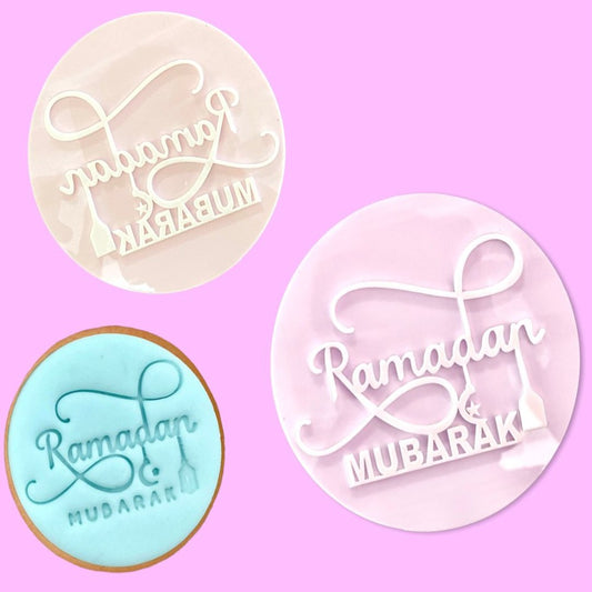 Bakewareind Ramadan Mubarak Cookie Fondant Cake Stamp Embosser - Bakewareindia