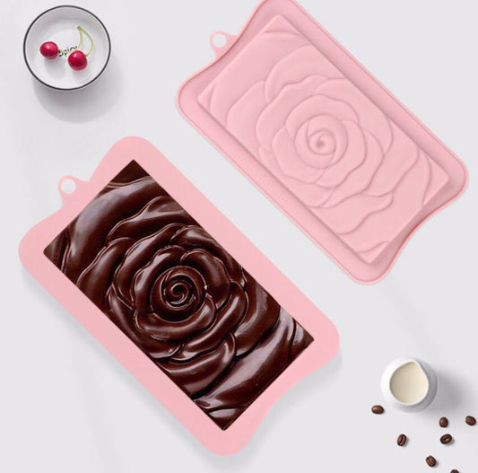 Bakewareind Rose Chocolate Bar Silicone Mould - Bakewareindia