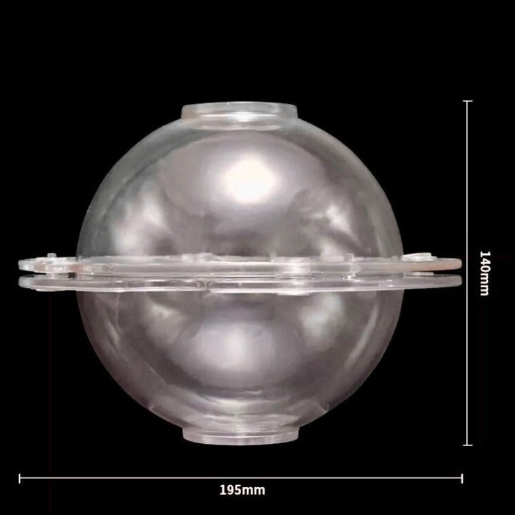 Bakewareind Round Globe Chocolate Magnet Polycarbonate Mould ,14cm - Bakewareindia