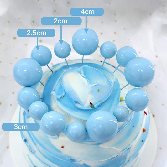 Bakewareind Sky Blue Faux Ball Topper Cake Decorating,20pcs - Bakewareindia