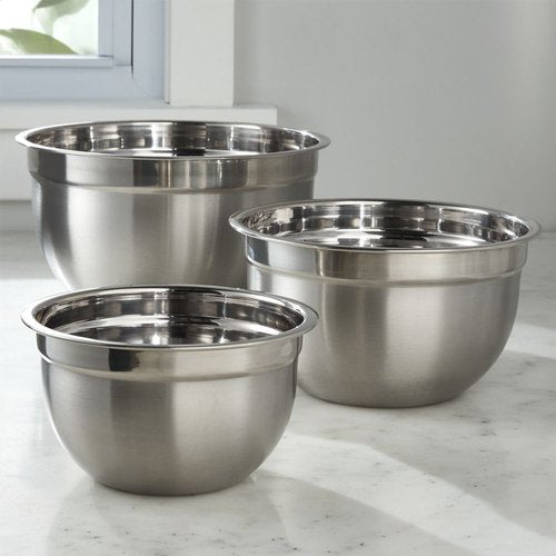 Bakewareind Stainless Steel Deep Mixing Bowl 3pcs set - Bakewareindia