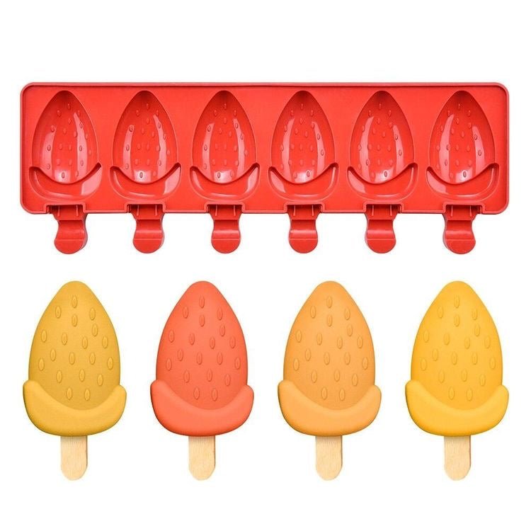 Bakewareind Strawberry Cakesicle Ice Cream Silicone Mould - Bakewareindia