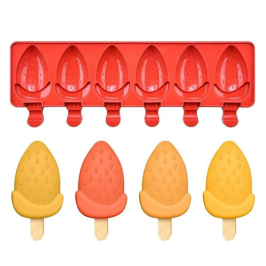 Bakewareind Strawberry Cakesicle Ice Cream Silicone Mould - Bakewareindia