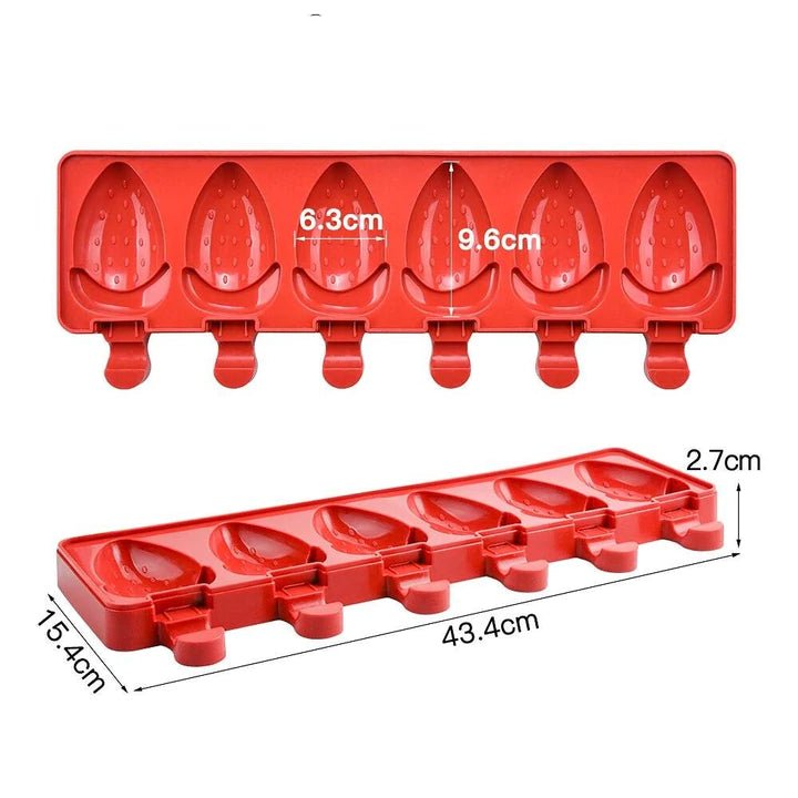 Bakewareind Strawberry Cakesicle Ice Cream Silicone Mould - Bakewareindia