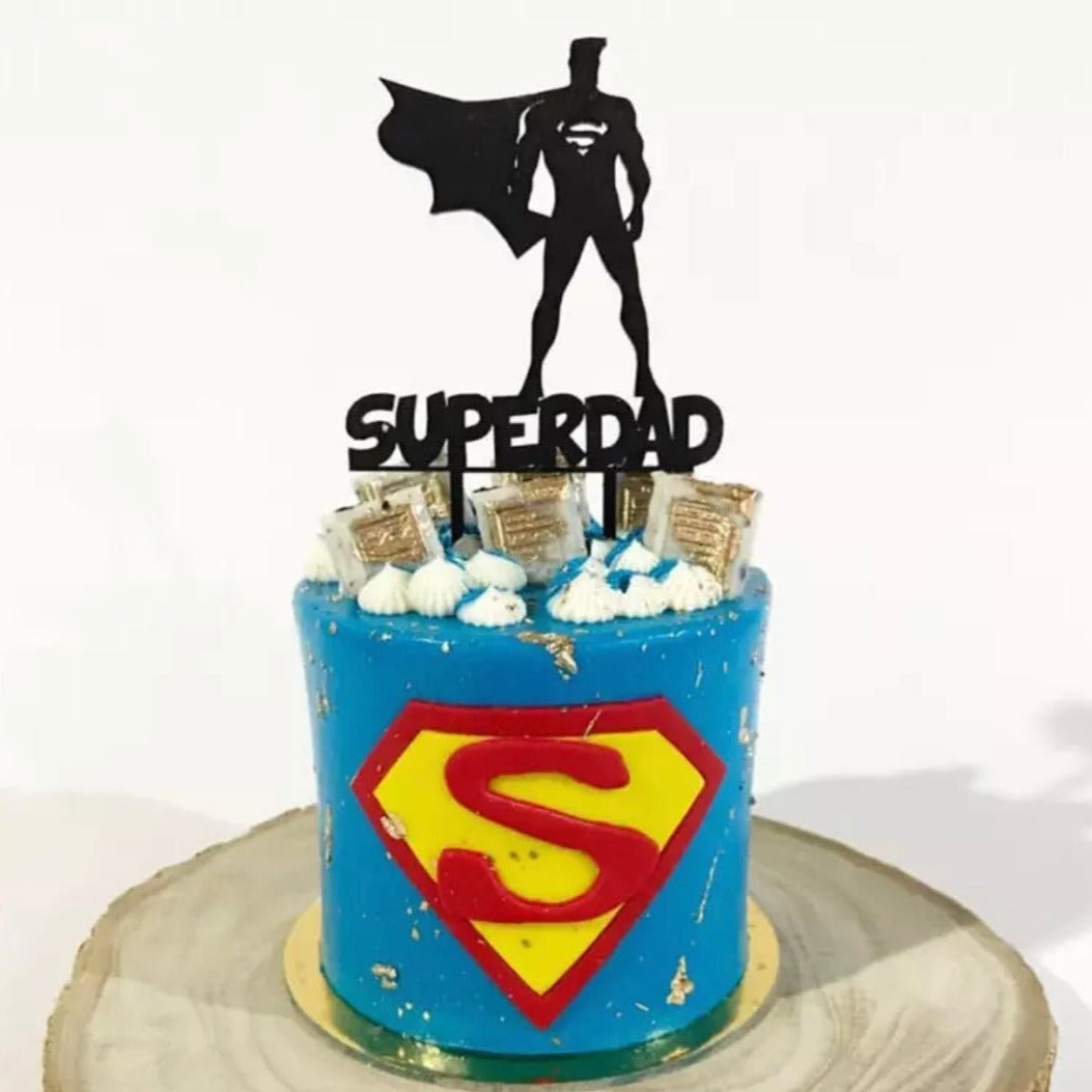 Bakewareind Superdad Fathers Day Cake Topper - Bakewareindia