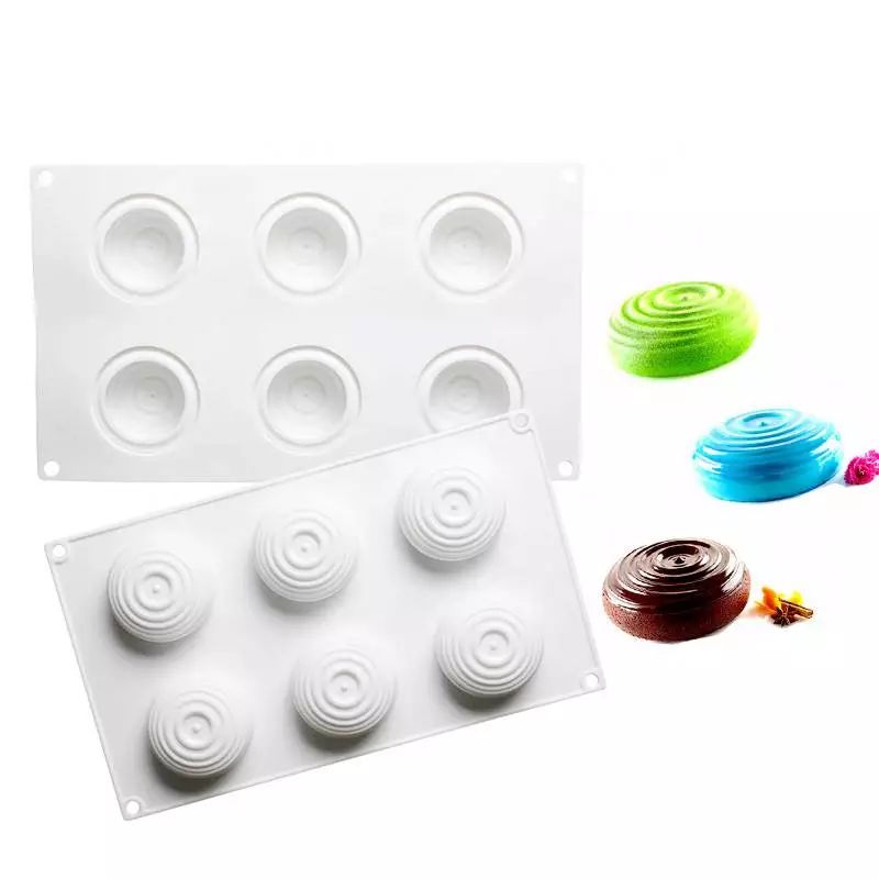 Bakewareind Swirl Round Entremets Silicone Cake Mould - Bakewareindia