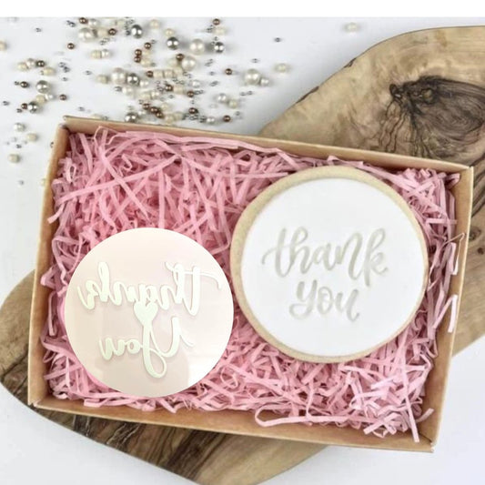 Bakewareind Thank you Cake Stamp Embosser - Bakewareindia