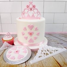 Bakewareind Tiara Cutter Fondant Cookie Cake Set,2pcs - Bakewareindia