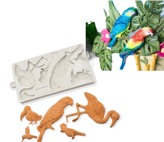 Bakewareind Tropical Birds Silicone Fondant , Chocolate Mould - Bakewareindia