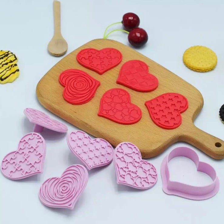 Bakewareind Valentines Heart Cookie Cake Cutter 6pcs - Bakewareindia