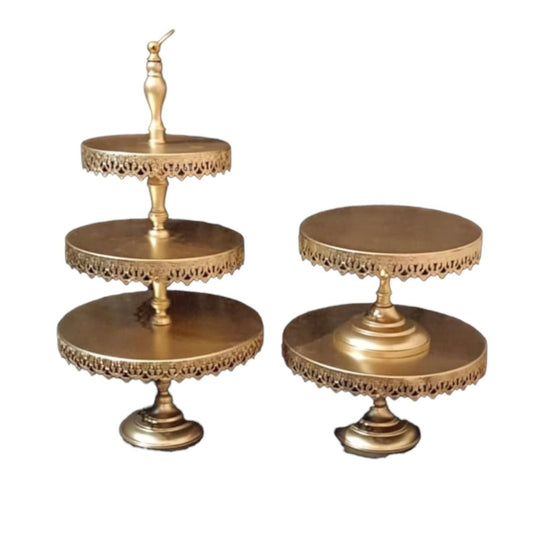 Bakewareind Vintage Cake & Cupcake Stand, Set of 3 - Bakeware India