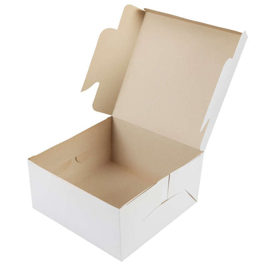 Bakewareind White Square Cake Box 10 inch,10pcs - Bakewareindia